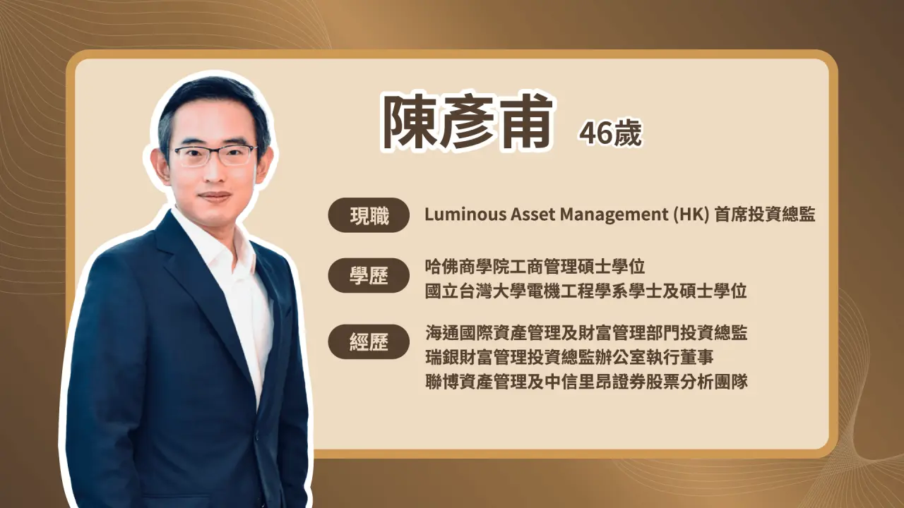 Luminous Asset Management香港首席投資總監陳彥甫