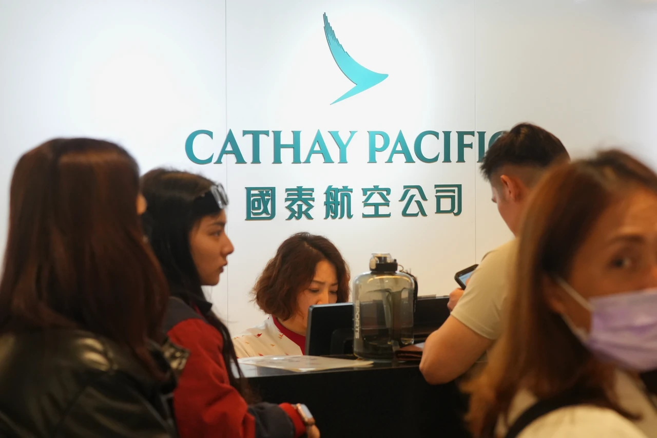 國泰航空示意圖。李柏毅攝,資料照片