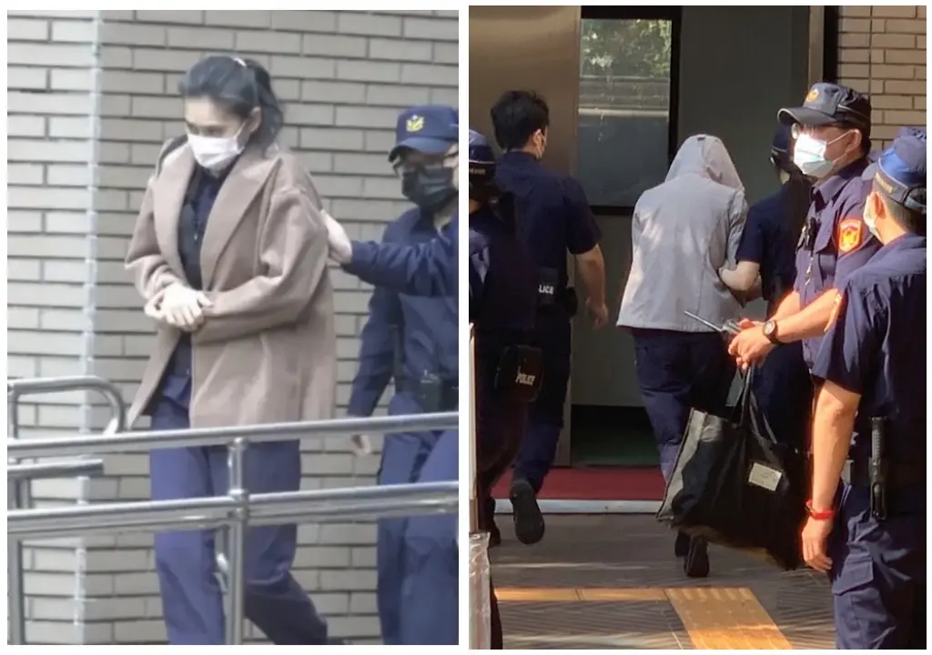 惡保母妹妹劉若琳(左,資料照片)今被帶下囚車(右,丁牧群攝)。