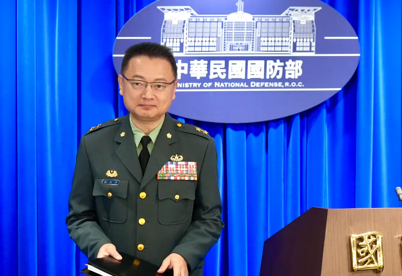 國防部發言人孫立方。梁建裕攝