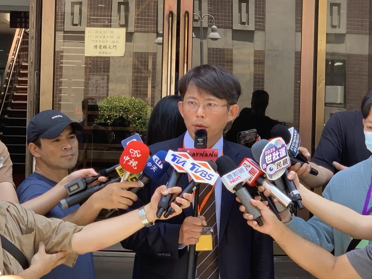 民眾黨主席黃國昌今到北院旁聽京華城案。丁牧群攝