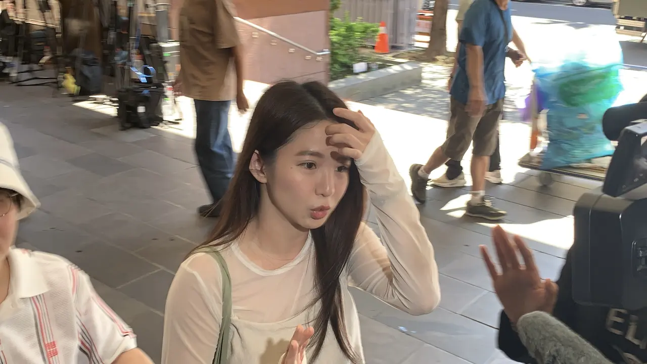 藝人郭書瑤今到北檢出庭。丁牧群攝