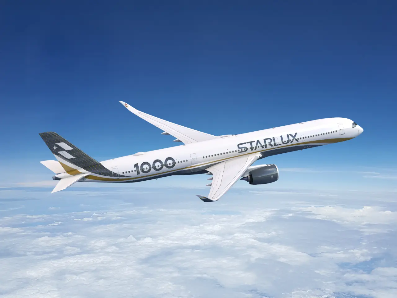 星宇航空全新A350-1000碳纖維塗裝首度亮相。業者提供