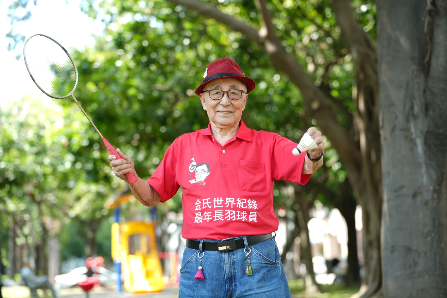 一句話嚇到黃仁勳!104歲羽球王林友茂見過國父 <br>父子連霸42冠
