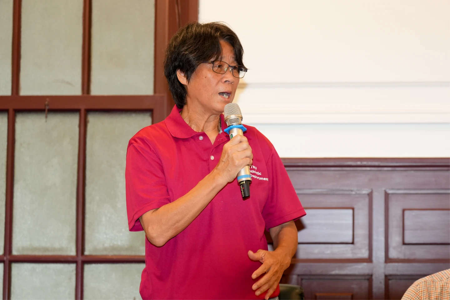 周台英是師大女足教練,簡奇陞說,教練權威是選手不敢有所質疑的關鍵。梁建裕攝