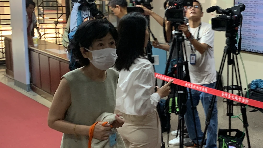 陳佩琪今早到北院旁聽京華城案。丁牧群攝