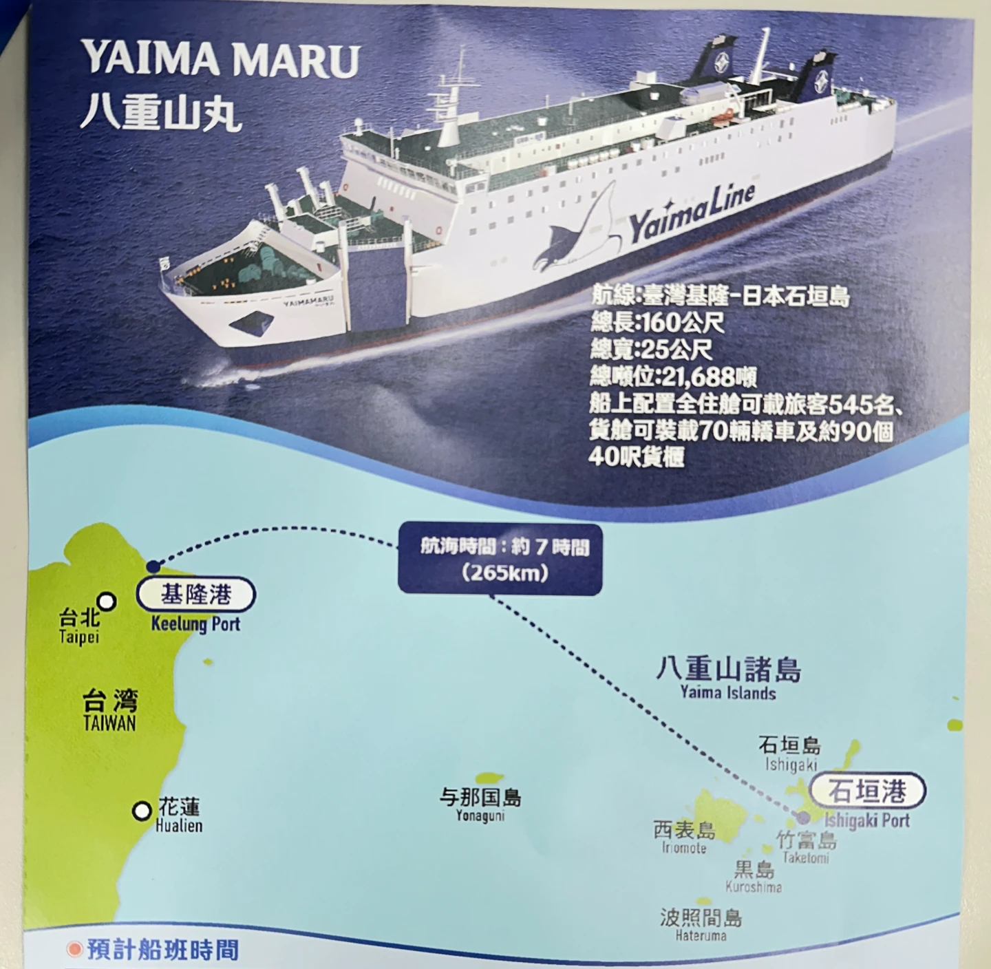 基隆-石垣島。陳怡文攝