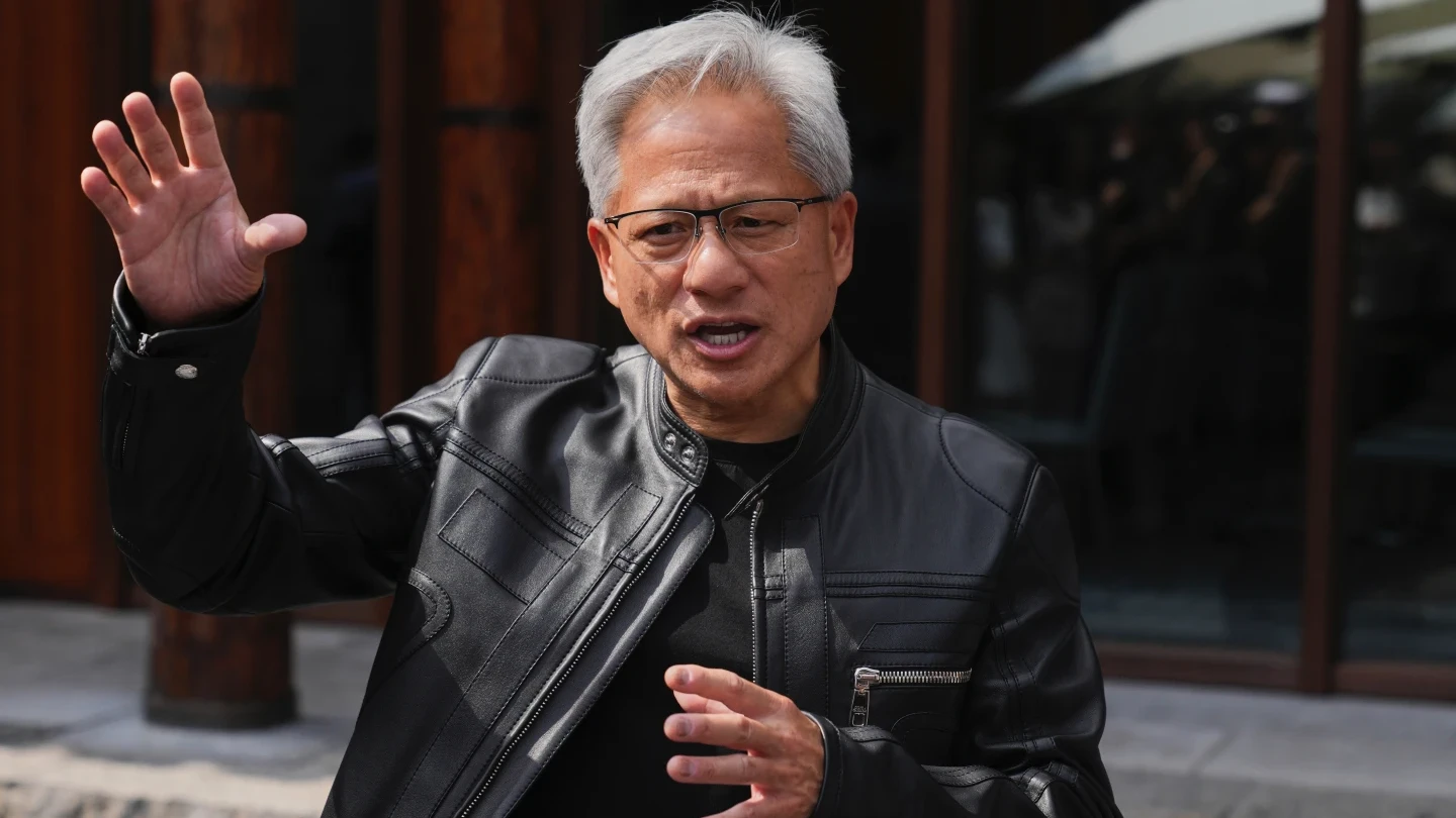 輝達執行長黃仁勳持續減碼輝達股票。美聯社