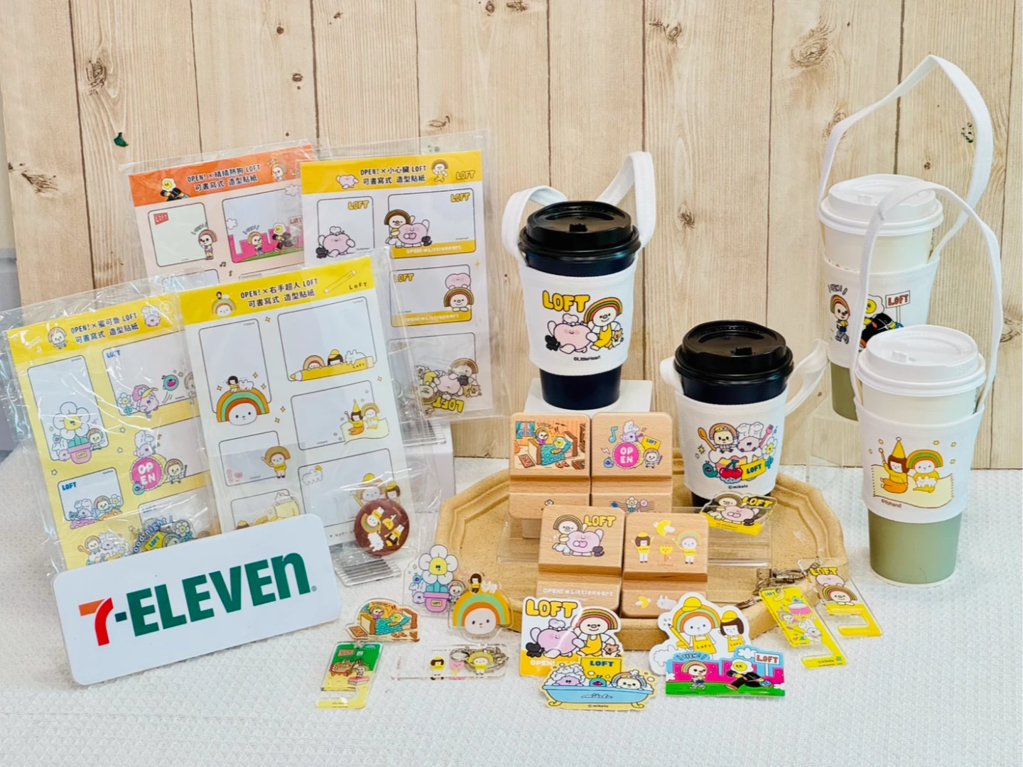 OPEN將與4位本土創作者推出超萌限量合作商品,售價落在90-300元。7-ELEVEN提供