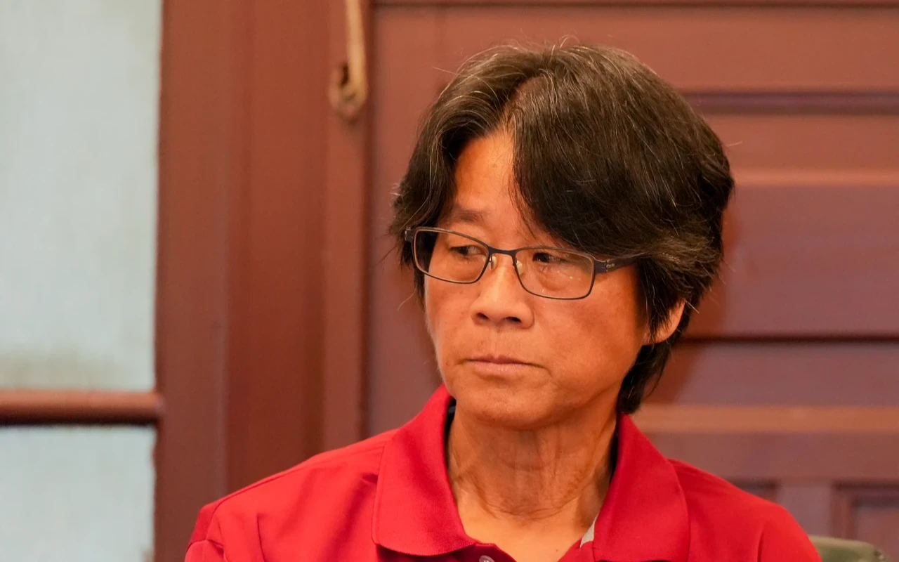 陳忠慶表示,周台英(圖)說她忘了有無發放受試者費用。梁建裕攝