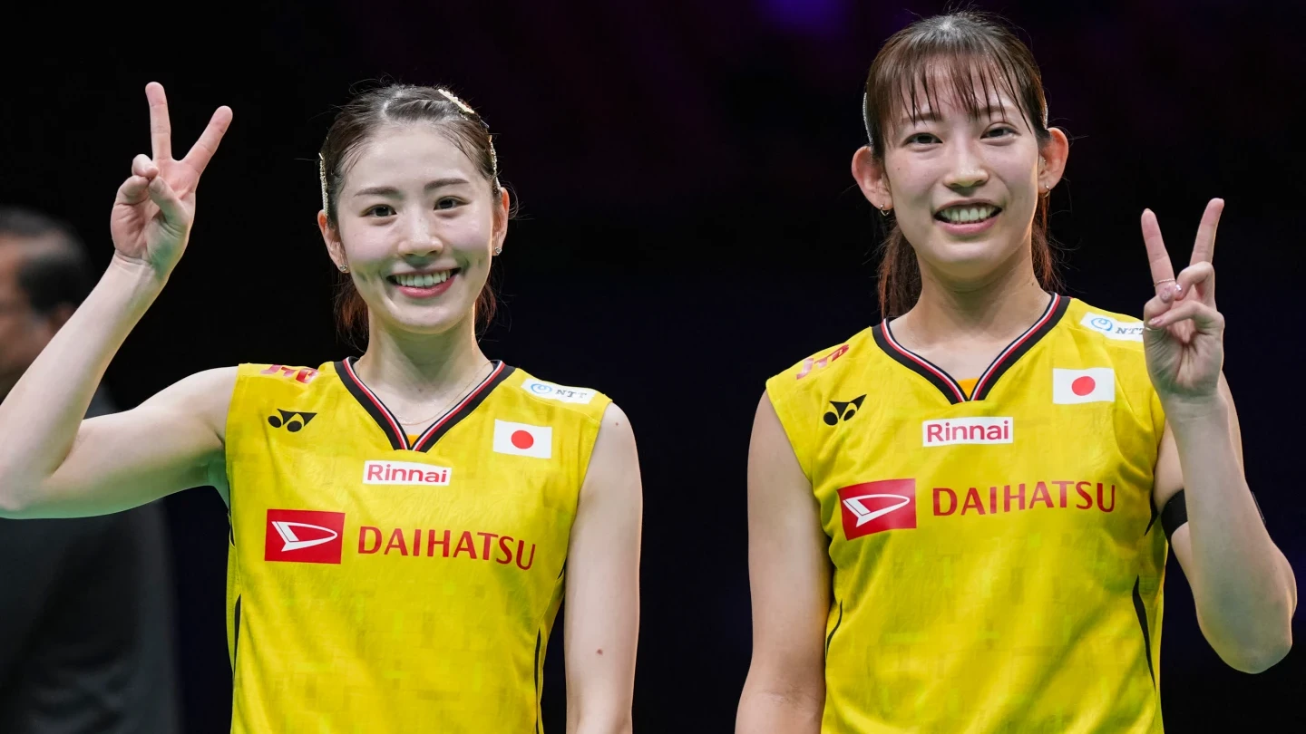 志田千陽和松山奈未在拆夥前總算突破日本賽8強魔咒,一舉殺進4強。法新社資料照片