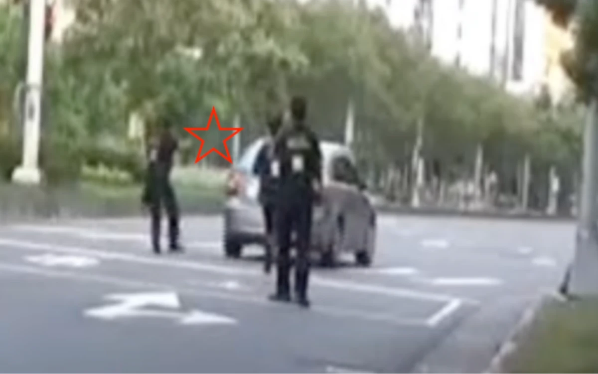 男子遇警臨檢衝撞加速逃逸,警連開2槍制止。翻攝畫面