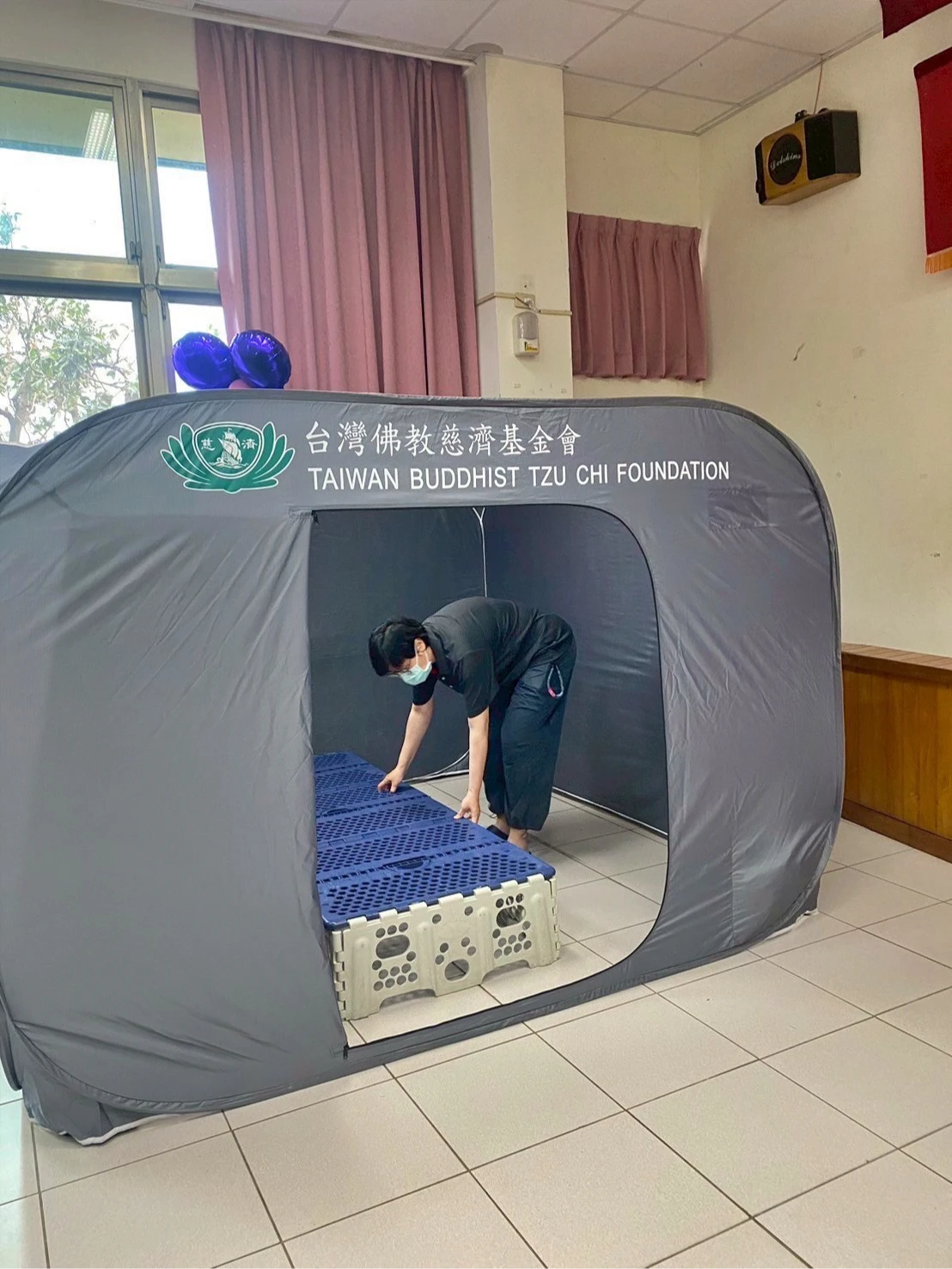 各區公所已完成收容處所整備。南市民政局提供