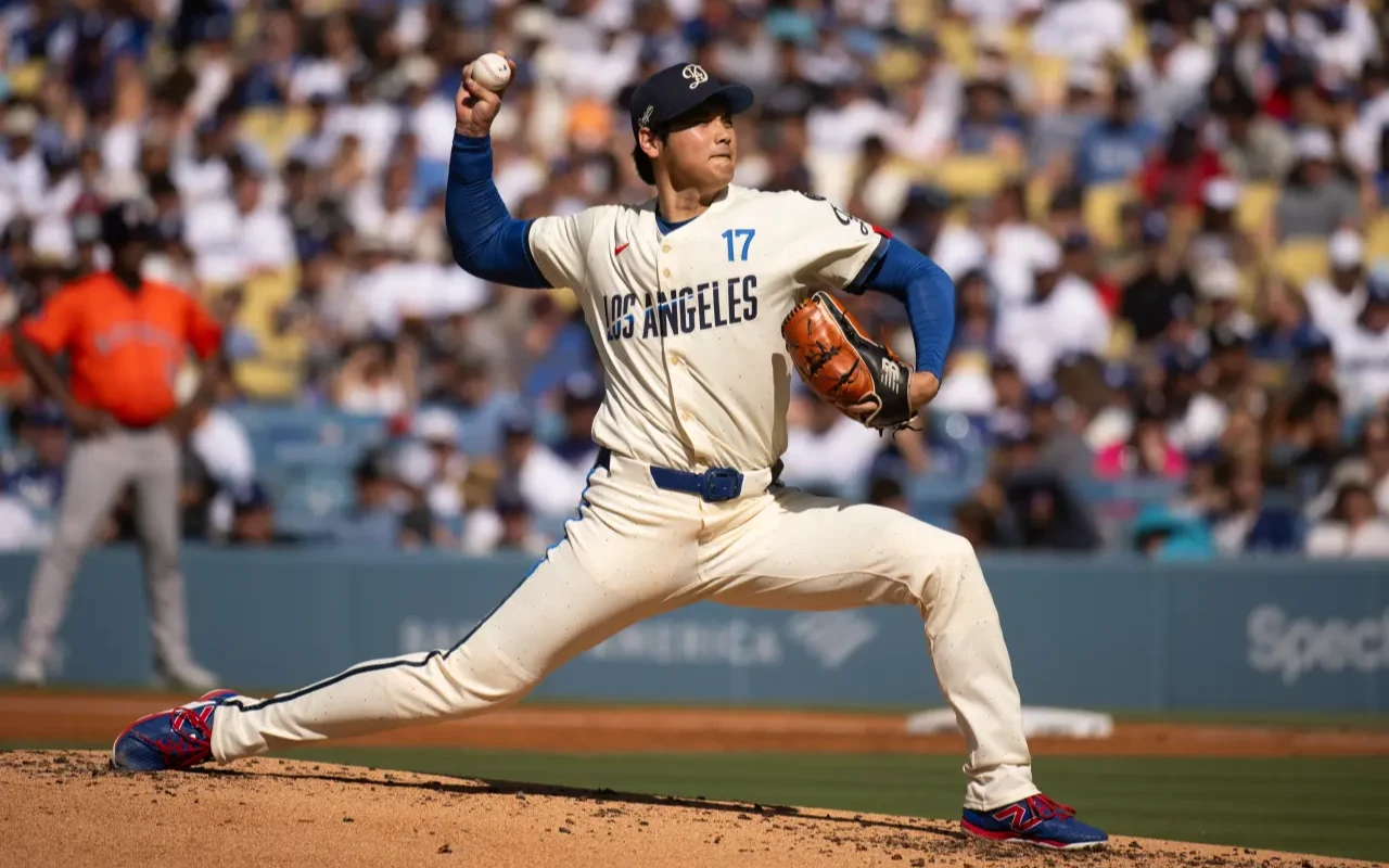 道奇隊大谷翔平下半季首度登板時間曝光。美聯社資料照片