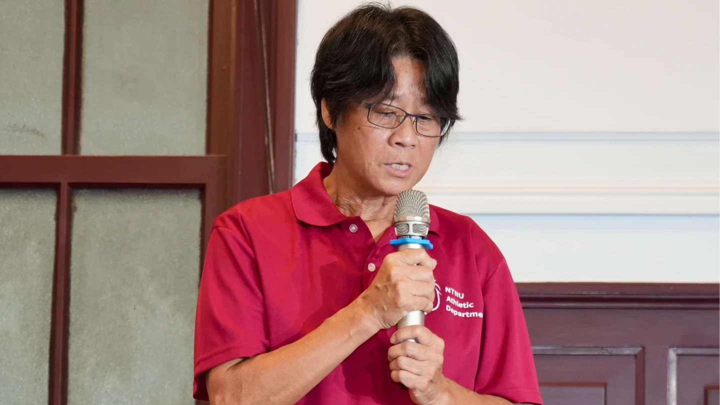 周台英19日現身台師大記者會道歉。資料照片/梁建裕攝