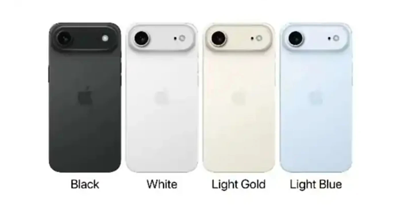 iPhone 17 Air顏色。照片來源:smartprix
