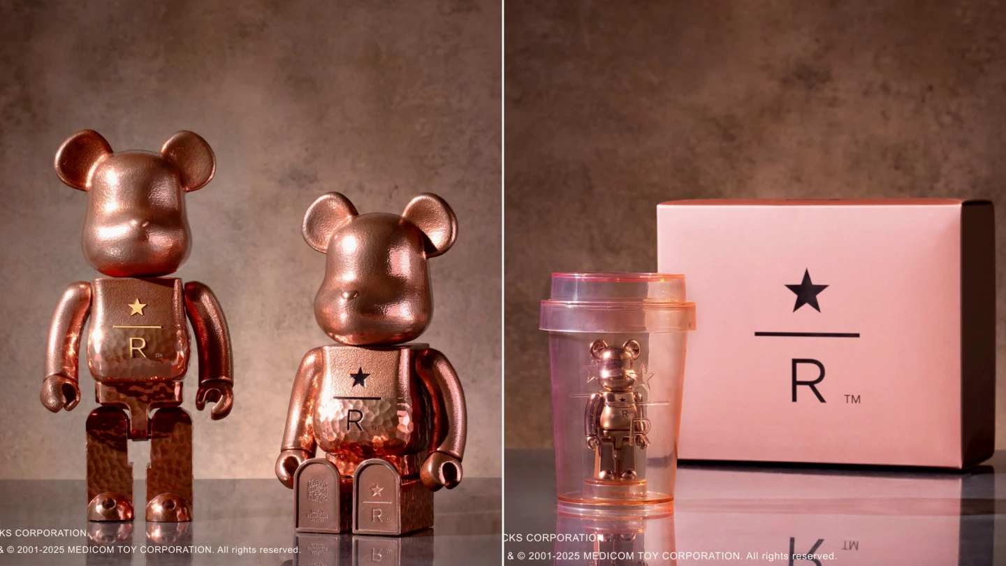 歡慶全台首間星巴克旗艦店開幕,推出三款聯名限量典藏BE@RBRICK。星巴克提供