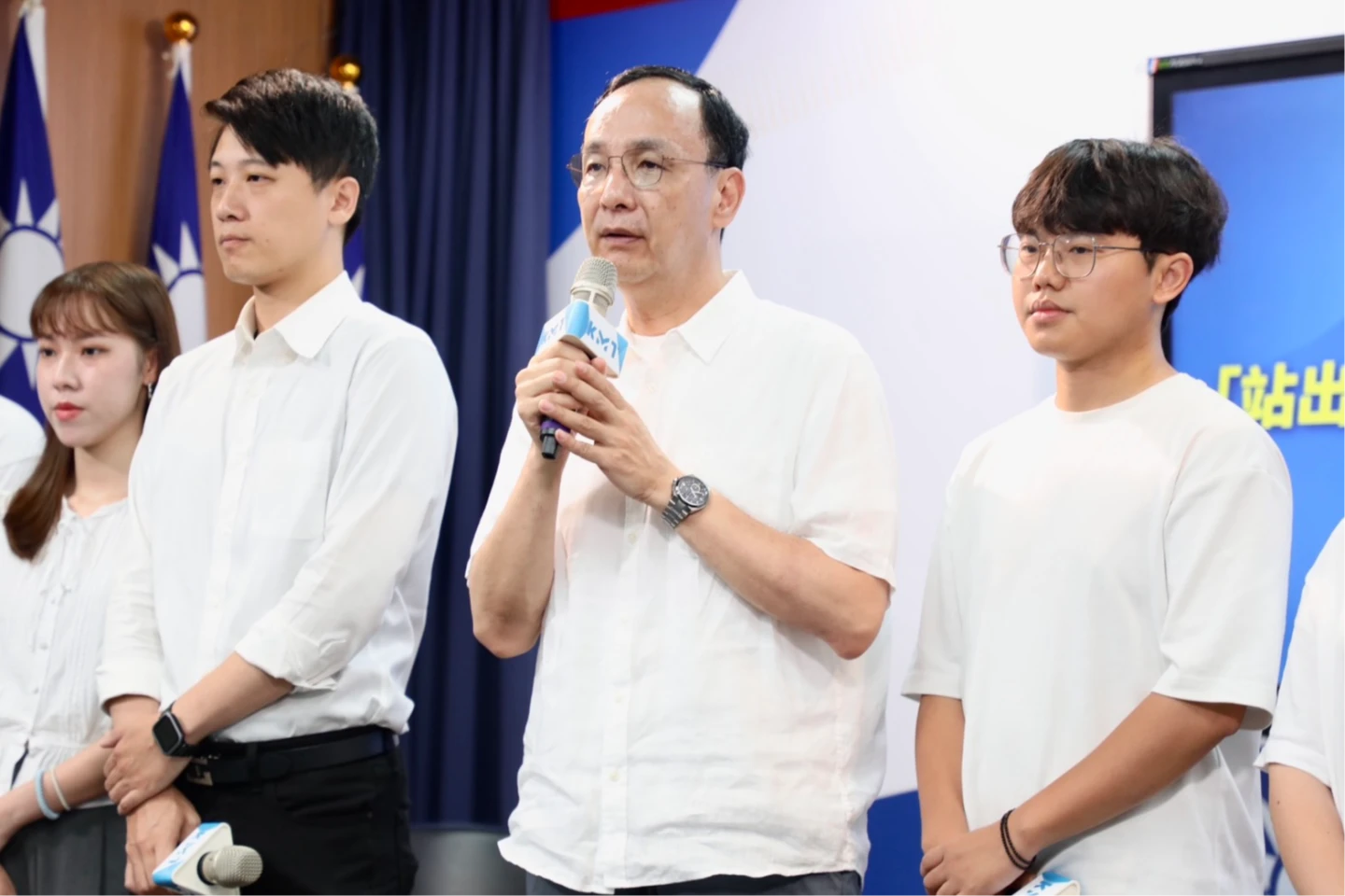 朱立倫出席「站出來,不讓民主被偷走」CF發表會。國民黨提供