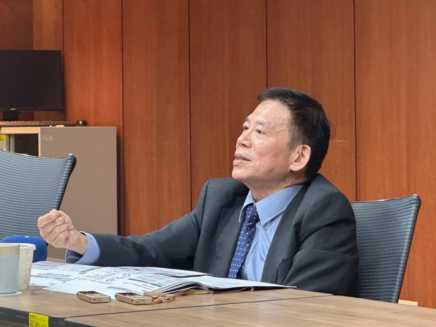 國發會主委劉鏡清今親自說明有關AI新十大建設內容。吳珍儀攝
