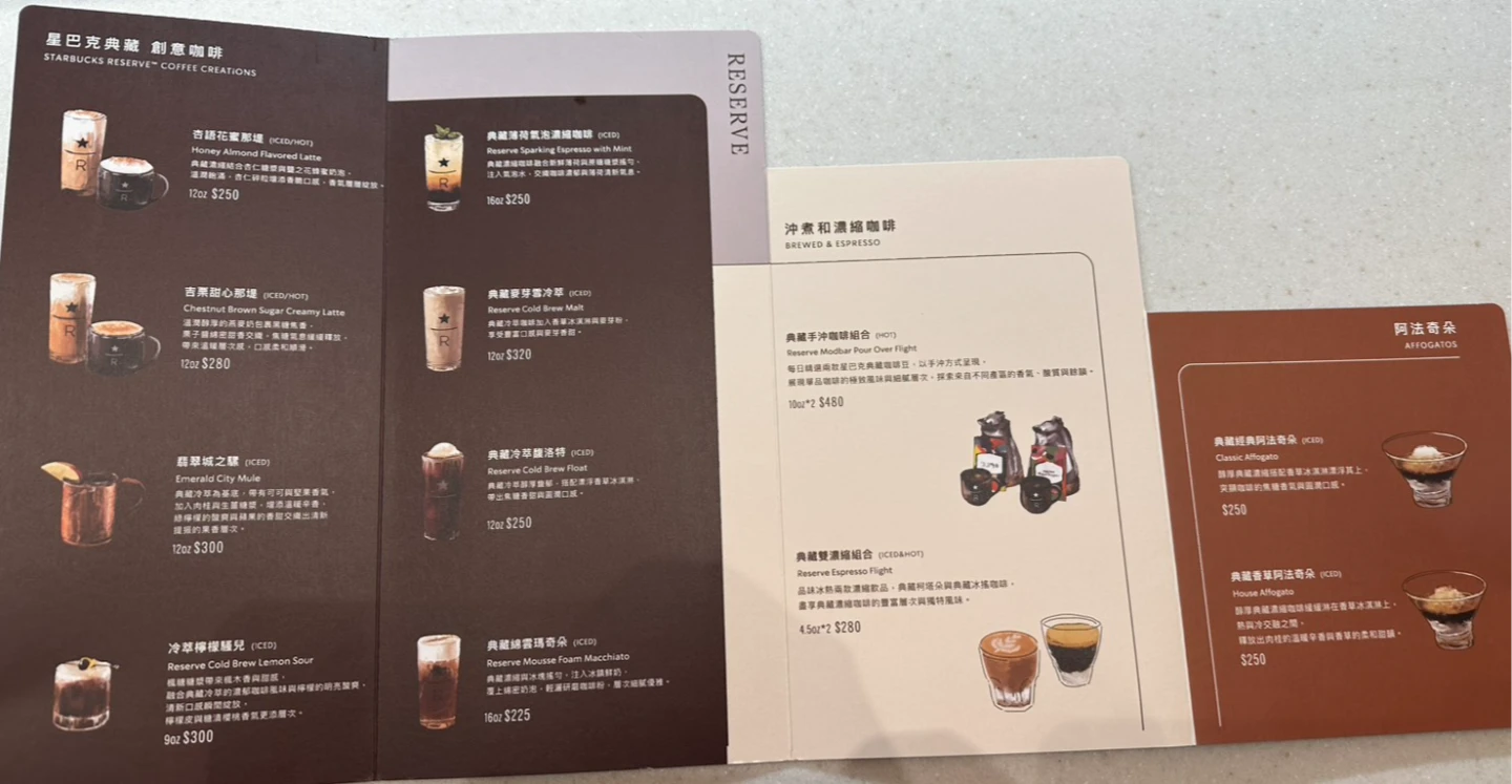 每個吧台都提供不同的餐點及飲品,飲品全品項破百種。劉沛妘攝