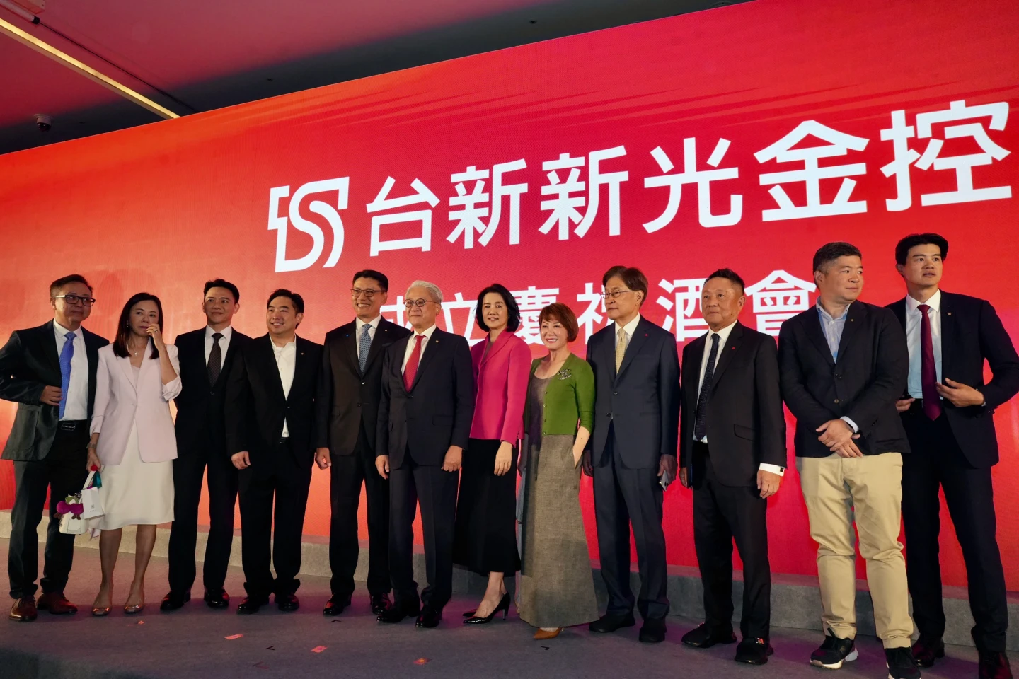 台新新光金今天舉行正式合併酒會。梁建裕攝