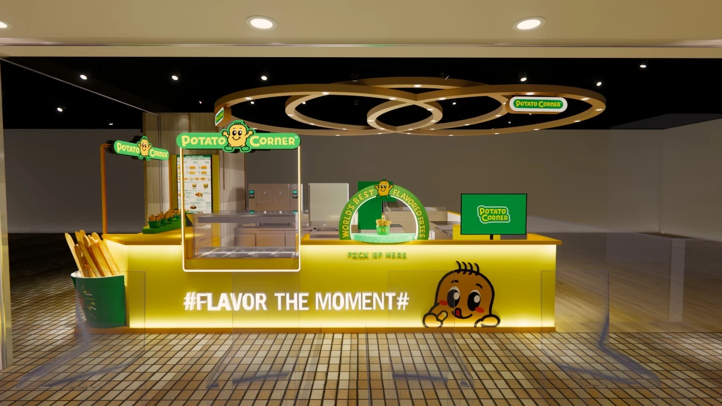 「Potato Corner」台灣首店落腳台北統一時代B2。富錦樹提供