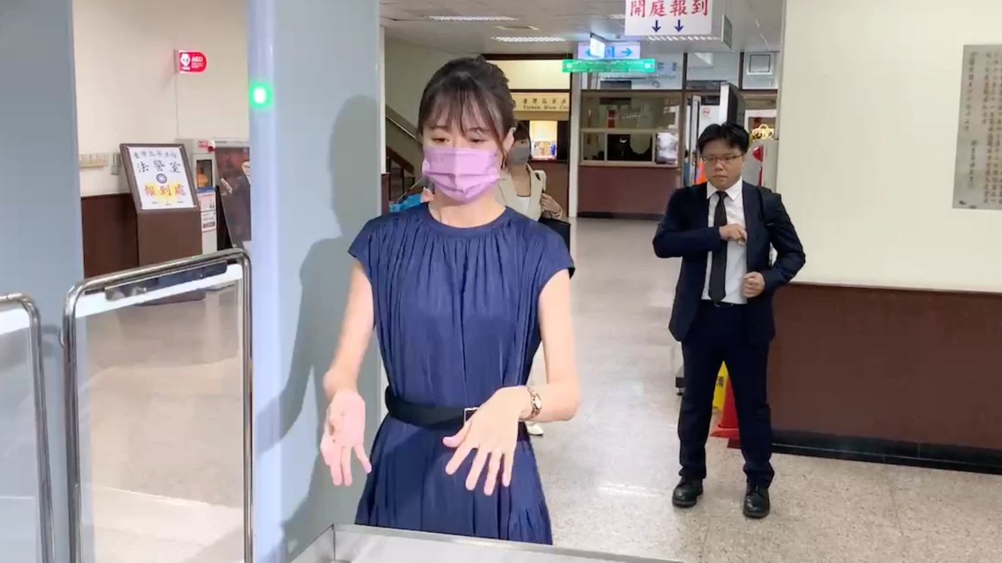高虹安的前助理王郁文(圖)今到高院出庭。丁牧群攝