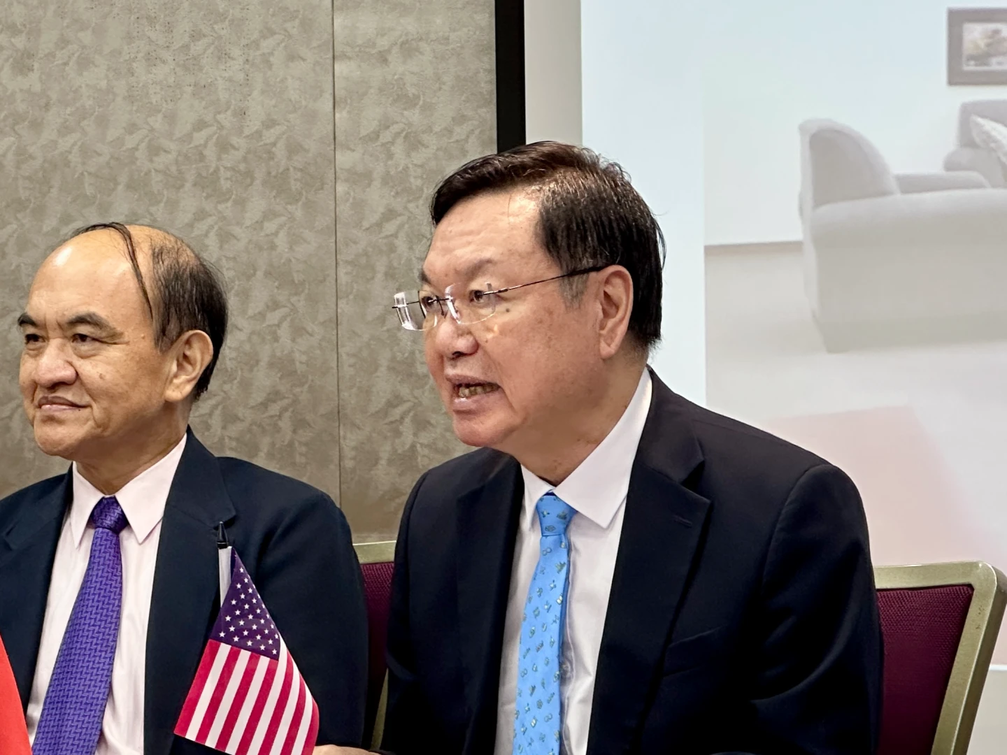 廖慶榮透露,合作案是徐旭東的兒子、現任遠東集團創新長徐國安所牽線。王良博攝