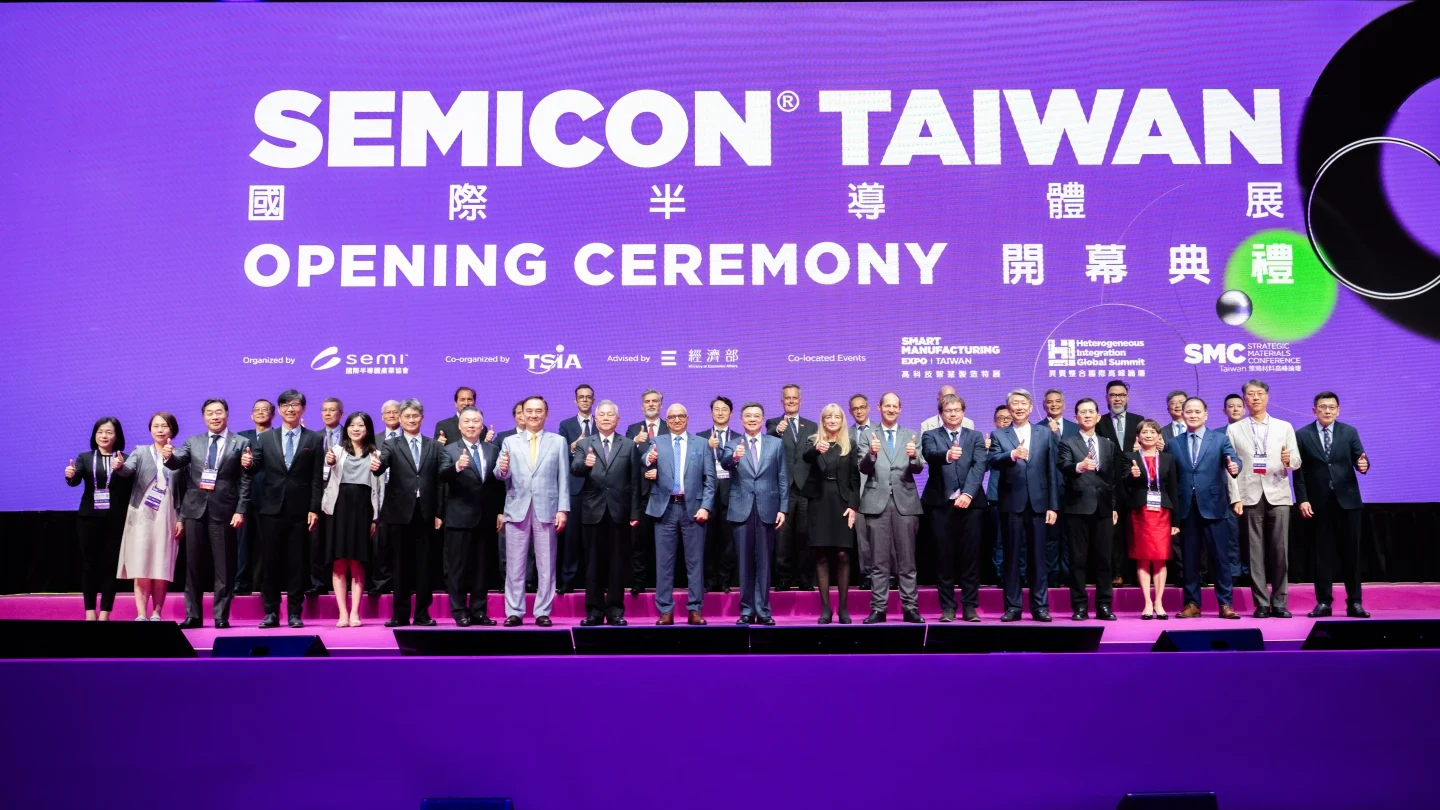 記憶體三雄SK hynix、Samsung與Micron今年將齊登台 聚焦AI時代創新藍圖。圖為去年SEMICON Taiwan 2024開幕。