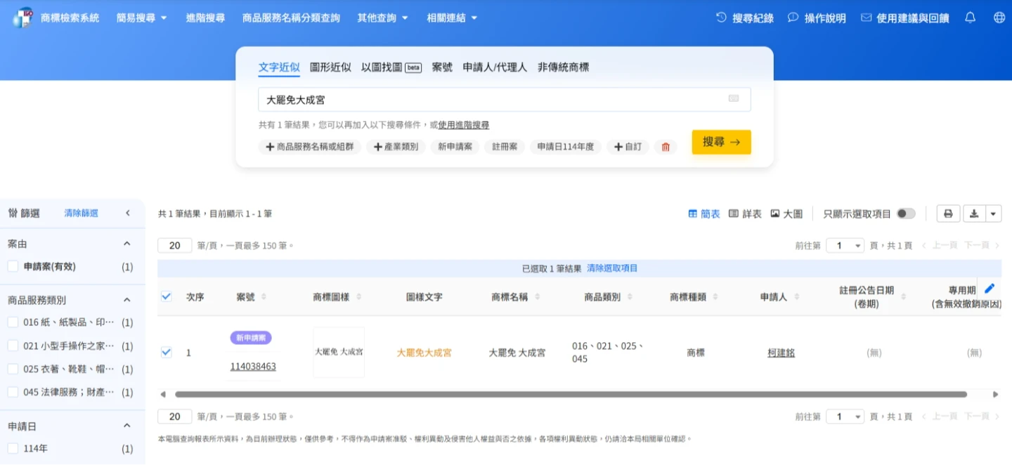 民進黨總召被爆出遭已註冊「大罷免大成宮」商標。