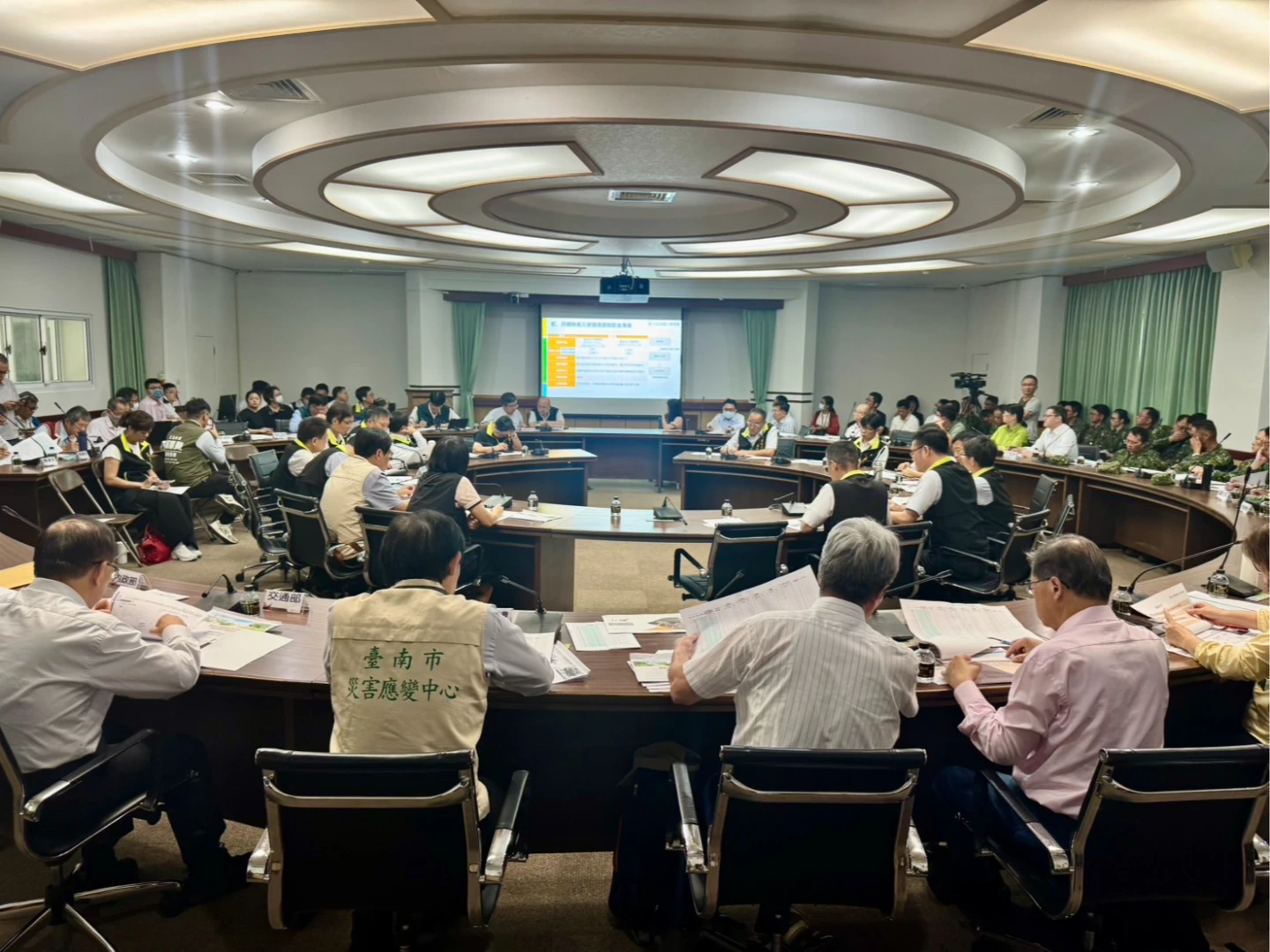 前進指揮所今邀集雲嘉南地方政府,及中央跨部會等25個單位討論。政院提供