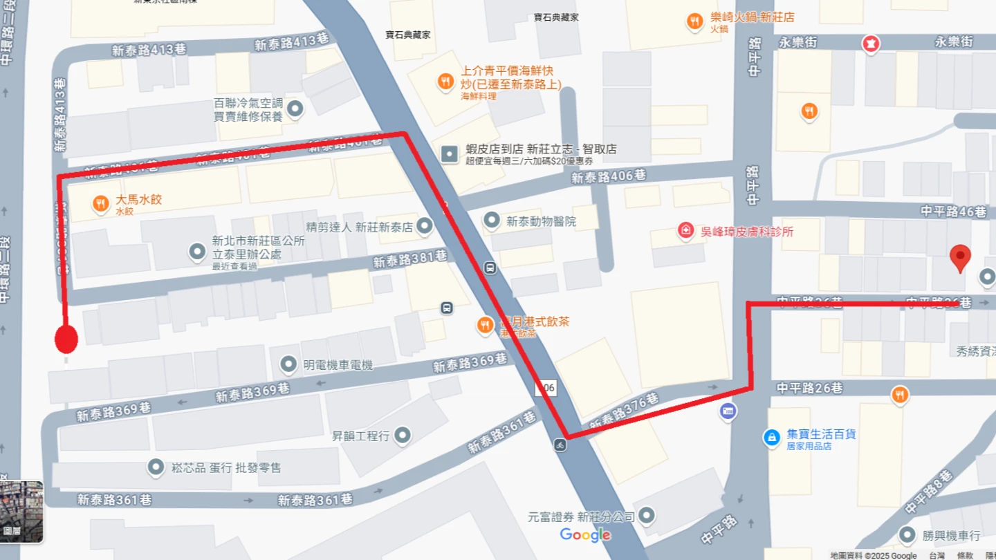 棄屍路線。翻攝google maps