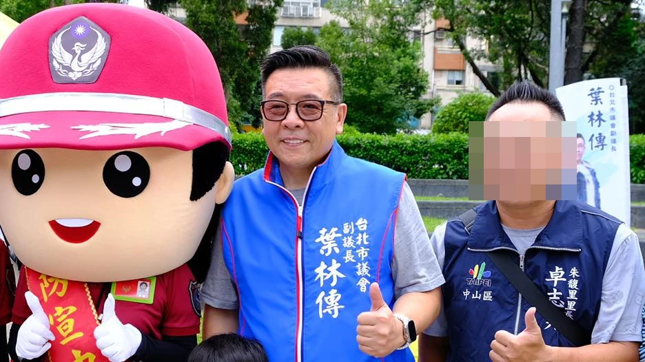台北市議會副議長葉林傳。翻攝葉林傳臉書/影片讀者提供