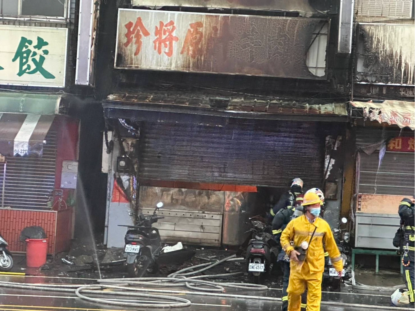 台中牛肉麵店火噬2命釀3傷。民眾提供