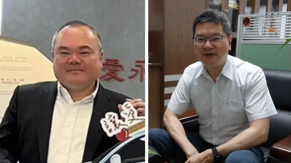 鍾文智(左,翻攝瑪麗亞社福基金會網站)因炒作TDR被判囚定讞卻潛逃,高院前審判長邱忠義(右,資料照片)遭高院自律委員會決議送評鑑。