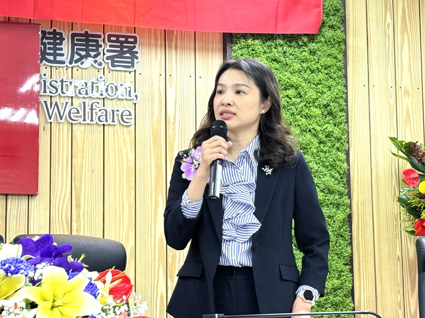 國民健康署新任署長沈靜芬今日就職。國健署提供
