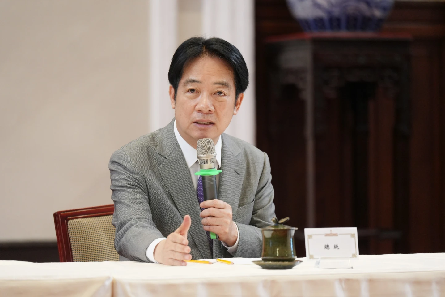 總統賴清德親上火線說明。陳卓邦攝