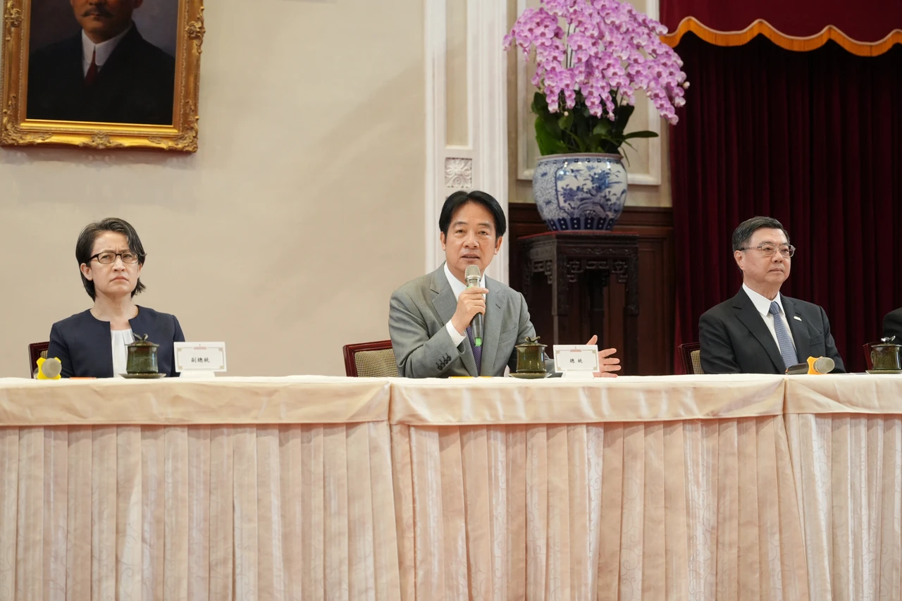 總統賴清德、副總統蕭美琴、行政院長卓榮泰。資料照片,陳卓邦攝