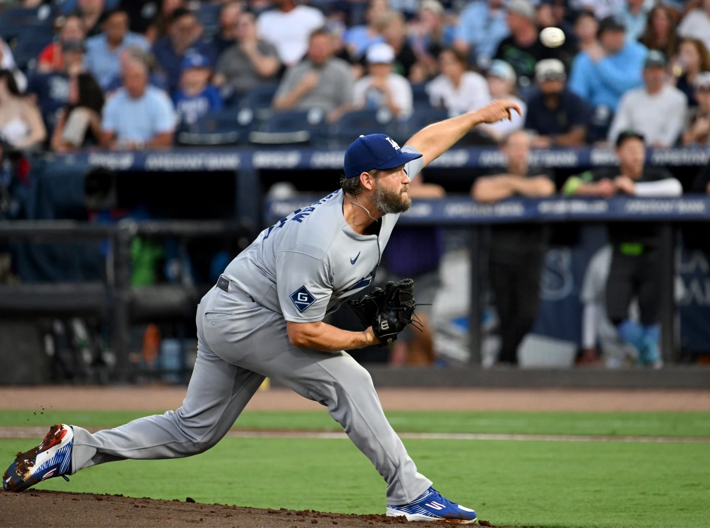 道奇隊柯蕭(Clayton Kershaw)。美聯社