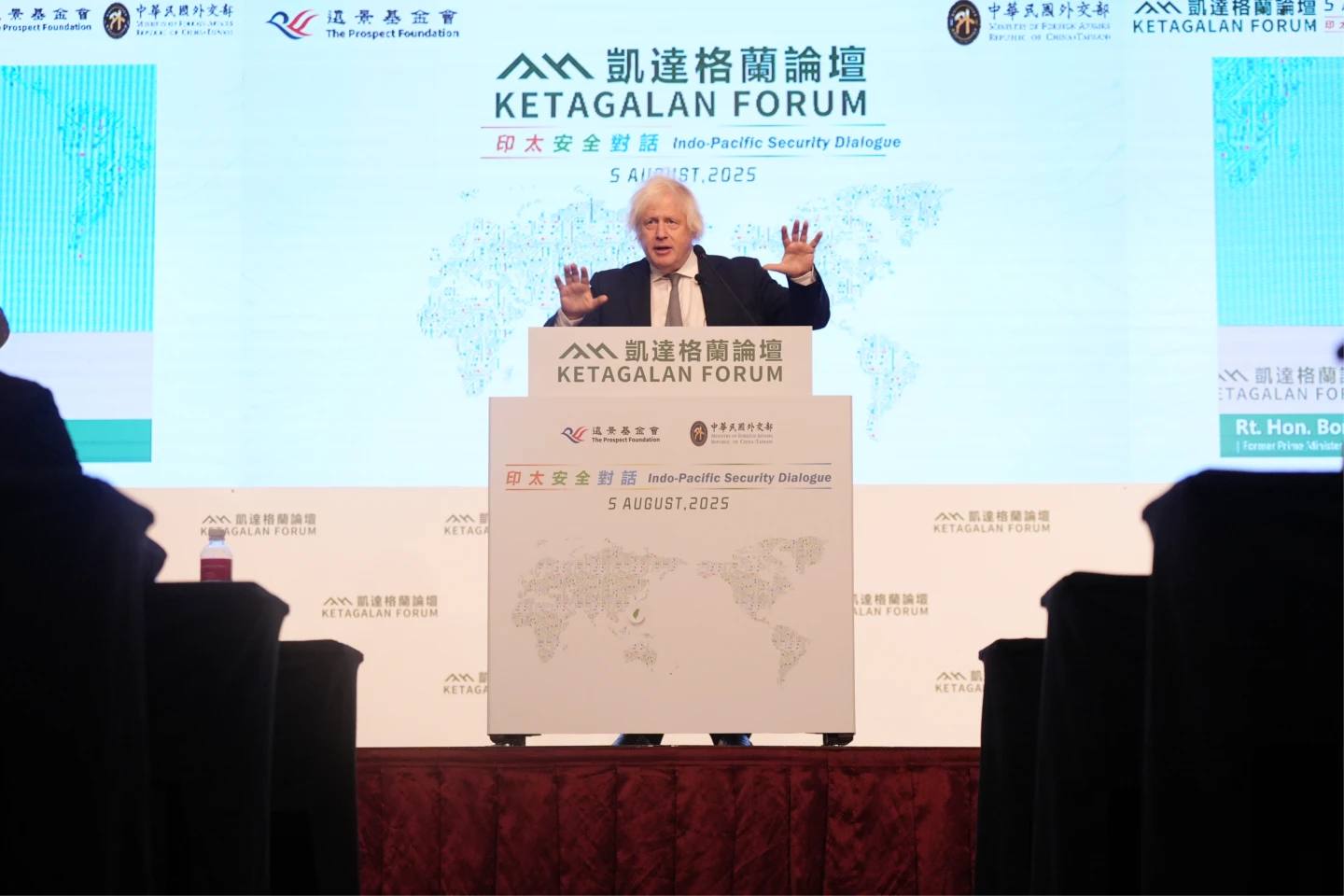 強生多次強調支持台灣,直呼台灣是自由的國家。陳卓邦攝