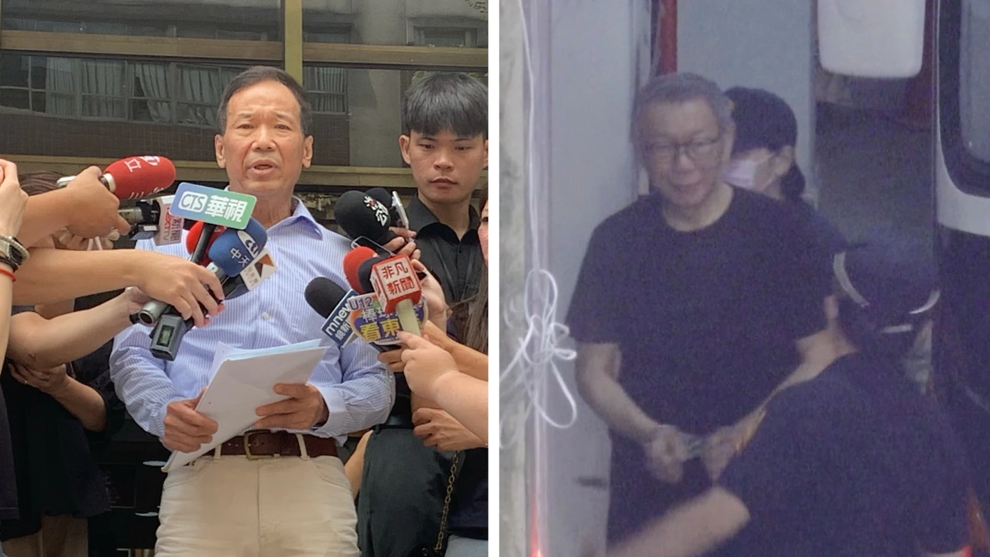 柯文哲(右)控告鍾小平(左)誹謗,2人今當庭和解。丁牧群攝