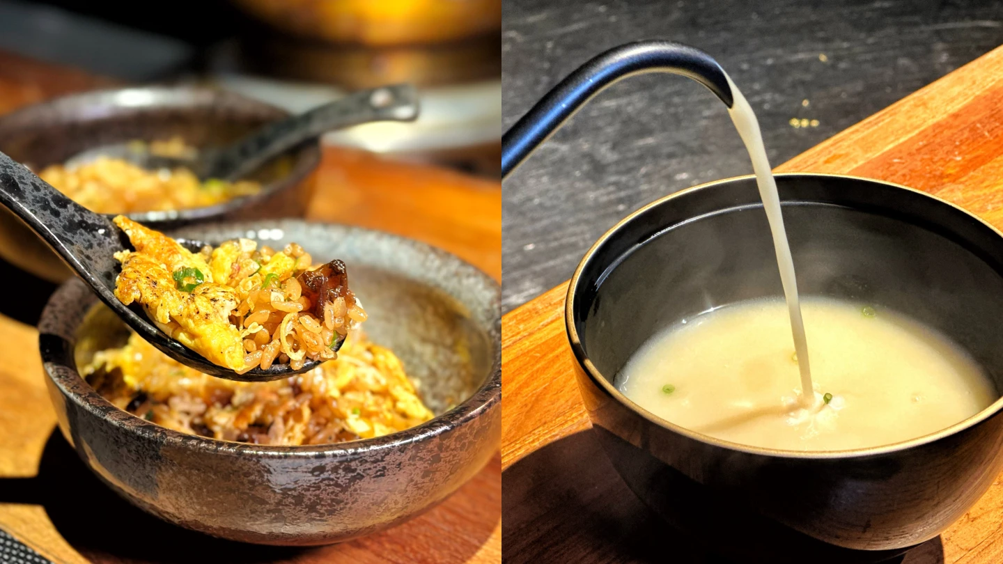 牛筋炒飯、牛肉清湯。劉沛妘攝