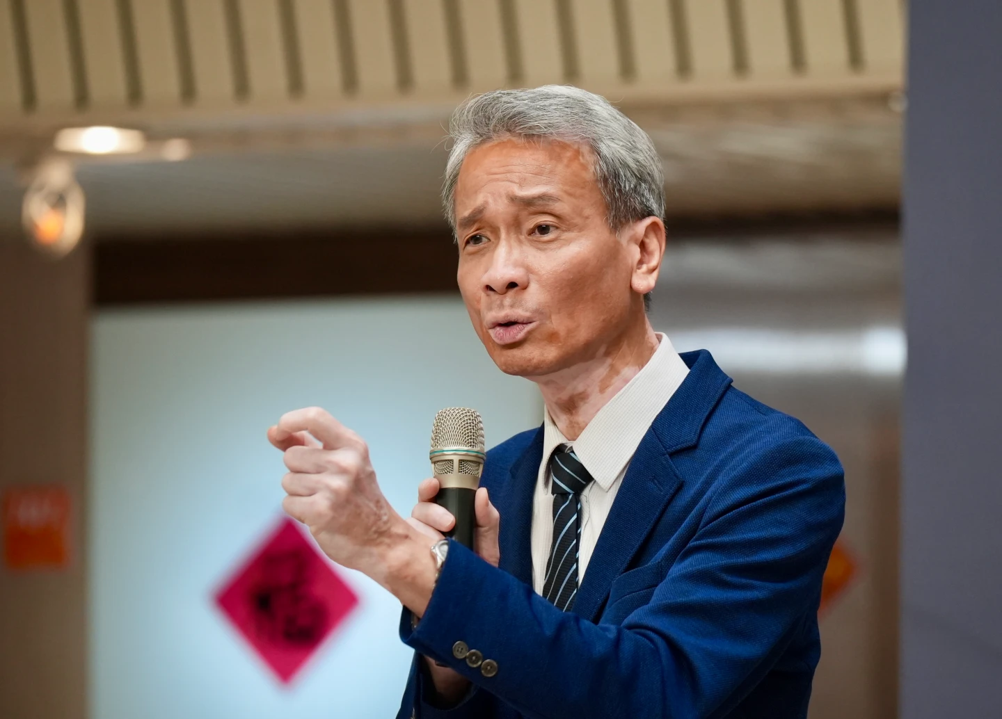葉宗洸強調核電對台灣的必要性。梁建裕攝