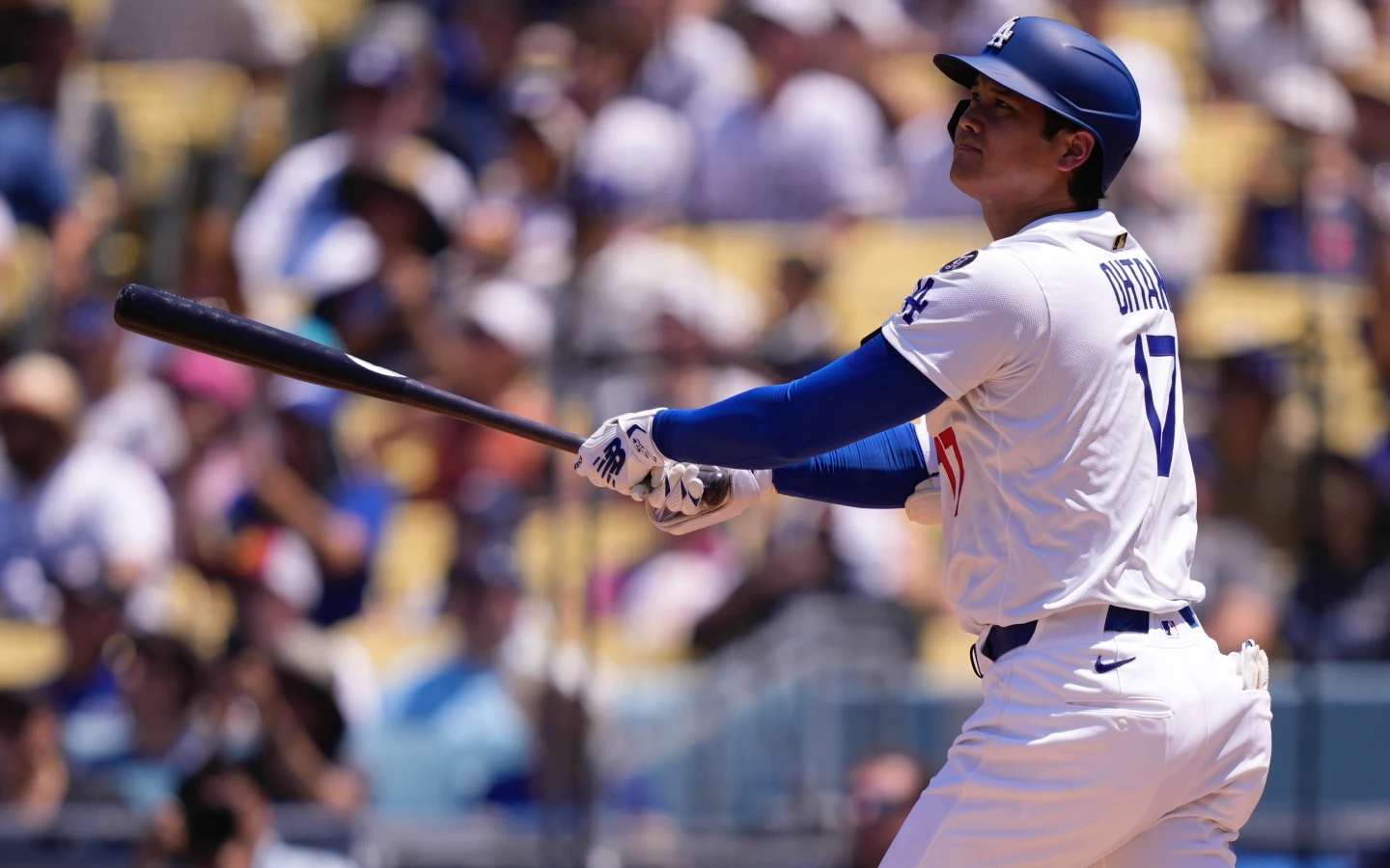 大谷翔平今天以全壘打達成千安里程碑。美聯社