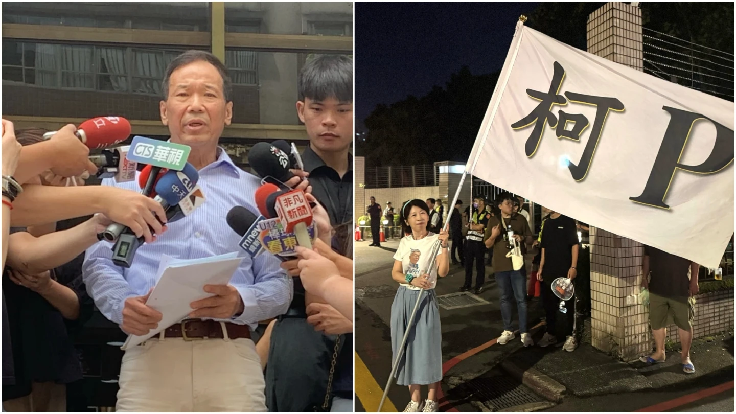 鍾小平(左)被柯文哲告誹謗,2人當庭和解,但他的說法卻不被陳佩琪接受。左丁牧群攝,右翻攝自陳佩琪臉書