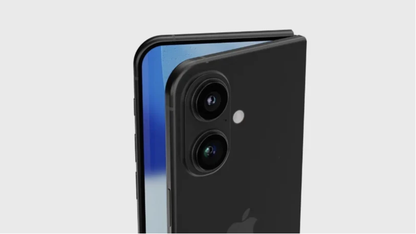 外媒曝折疊iPhone渲染圖。照片來源:AppleInsider