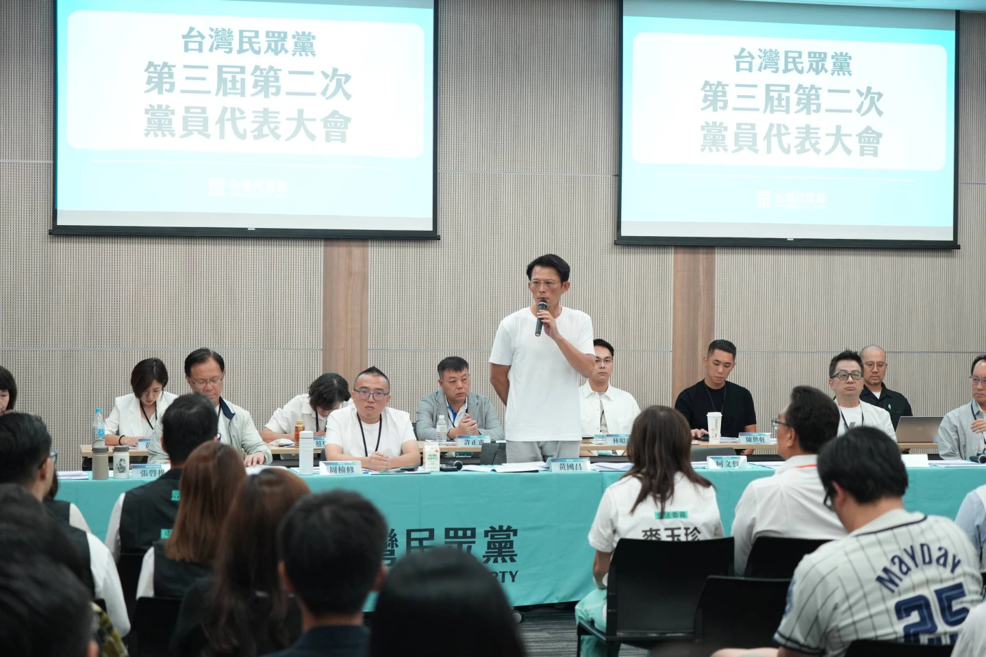 民眾黨主席黃國昌出席黨代表大會。葉志明攝