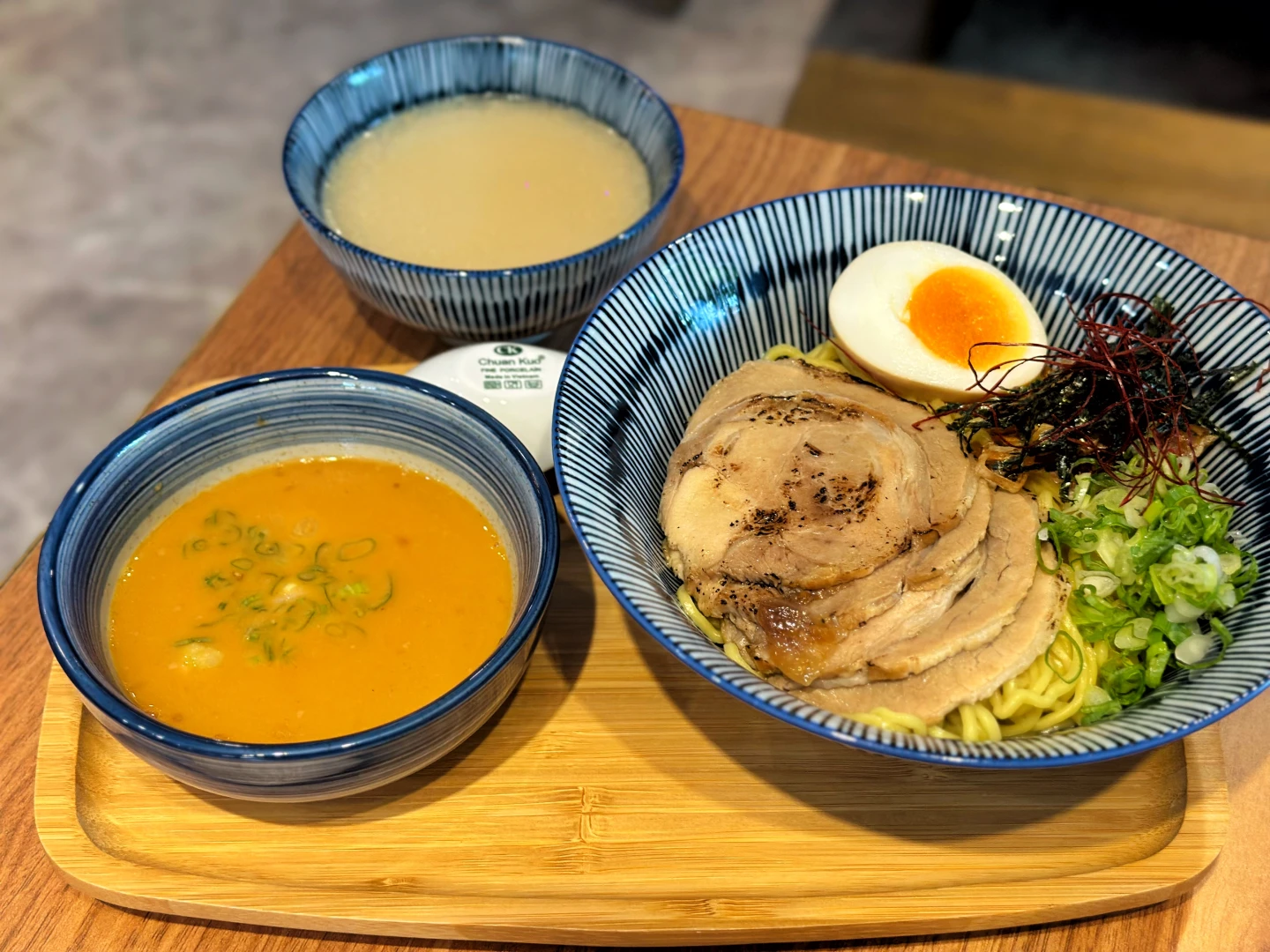 三代目叉燒沾麵 320元。劉沛妘攝
