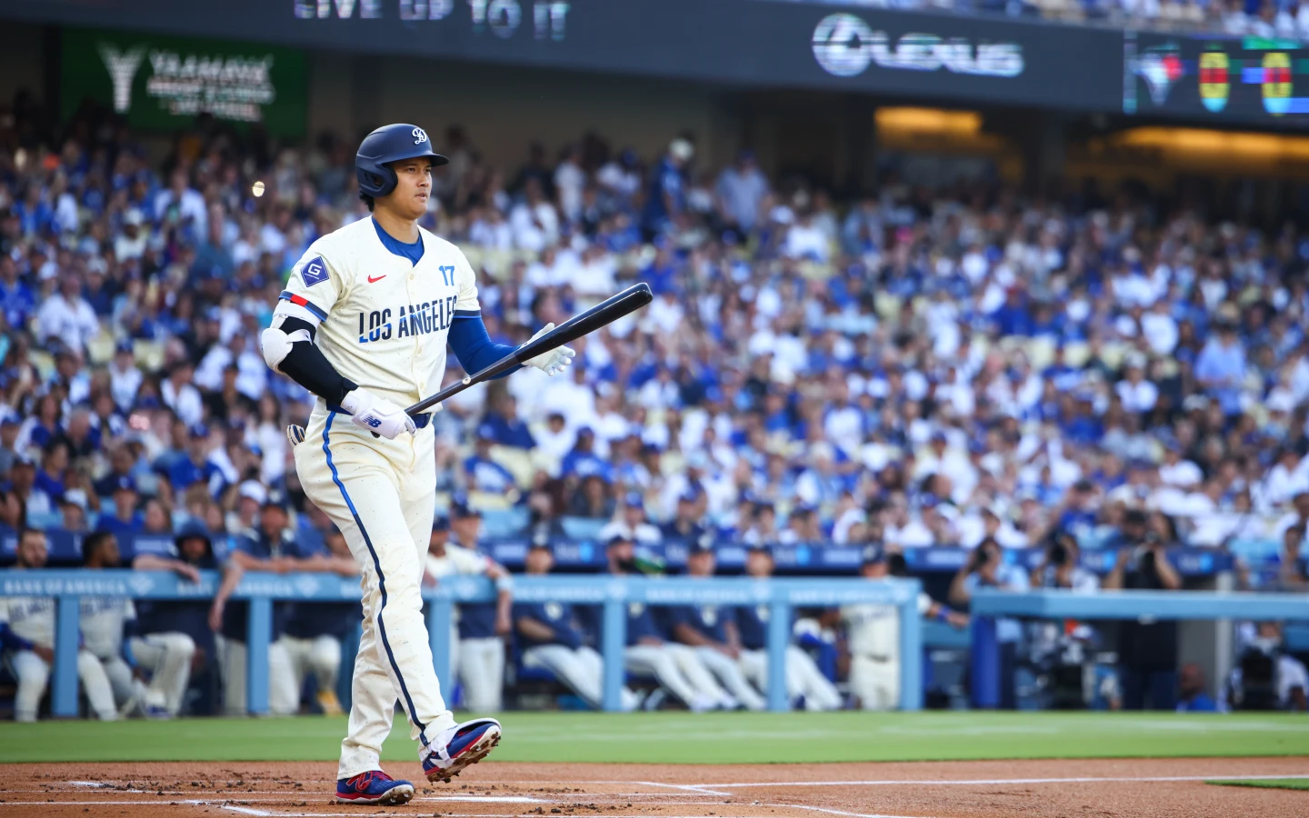 大谷翔平連2場炸裂,個人本季第41轟出爐。美聯社