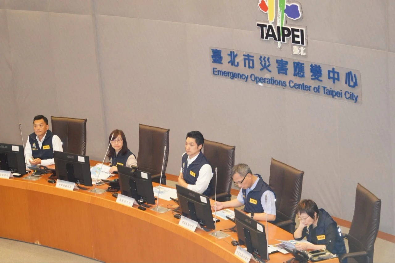 蔣萬安主持楊柳颱風防颱整備會議。北市府提供